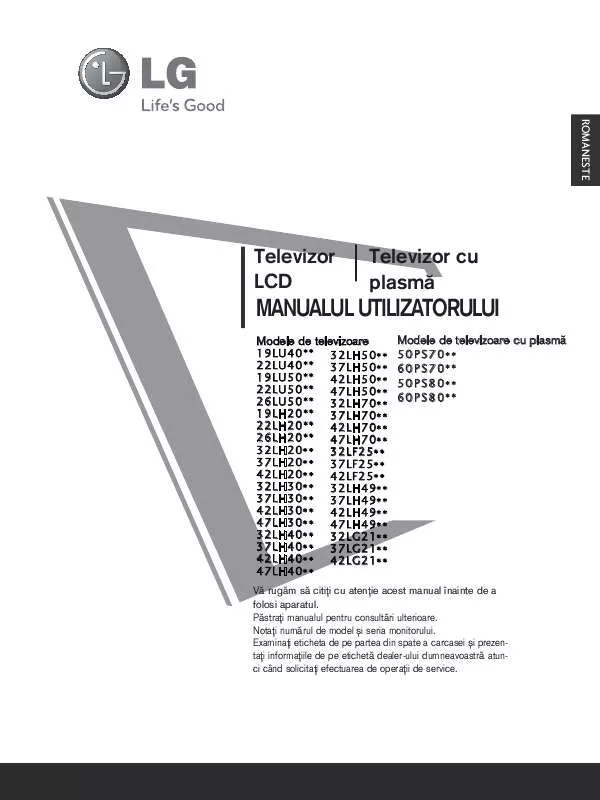 Mode d'emploi LG 42LH7030