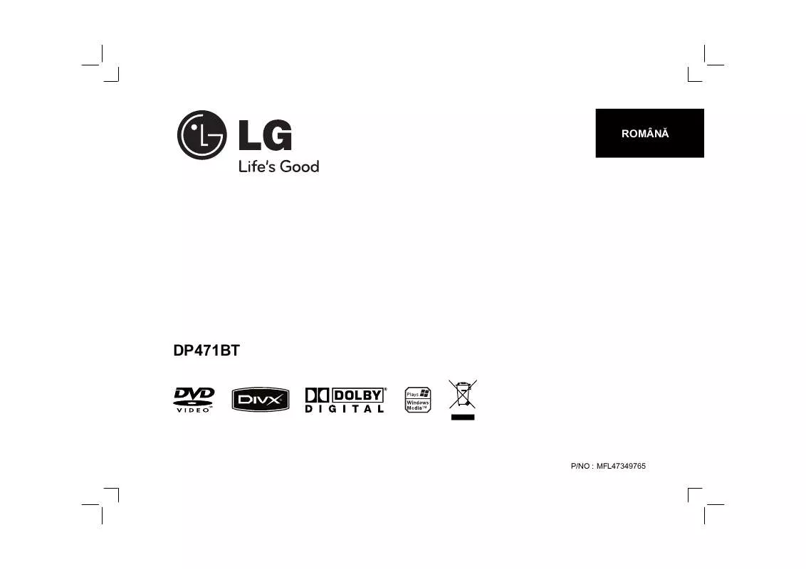 Mode d'emploi LG DP471BT