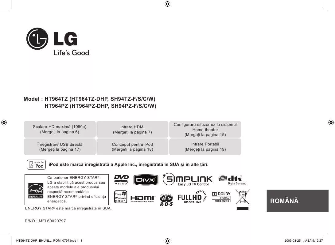 Mode d'emploi LG HT964TZ