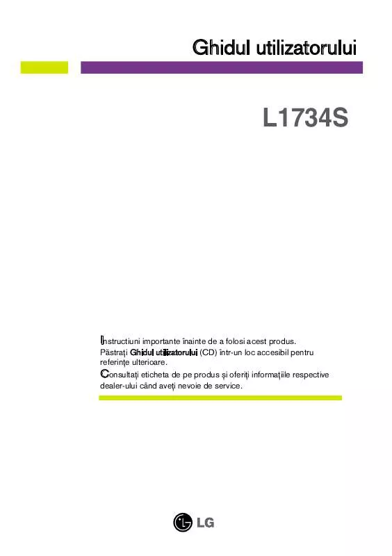 Mode d'emploi LG L1734S-SN