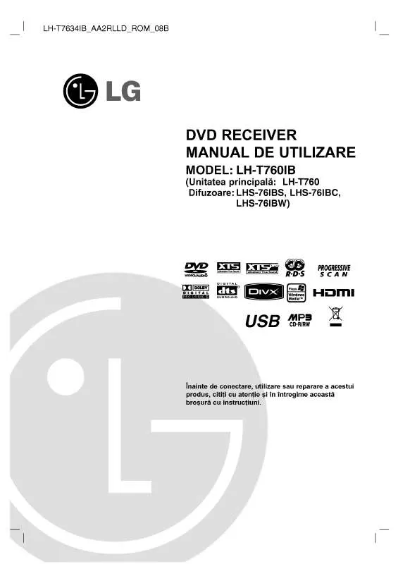 Mode d'emploi LG LH-T760IB