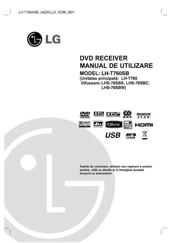 Mode d'emploi LG LH-T760SB