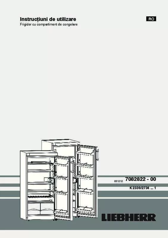 Mode d'emploi LIEBHERR K 240 COMFORT