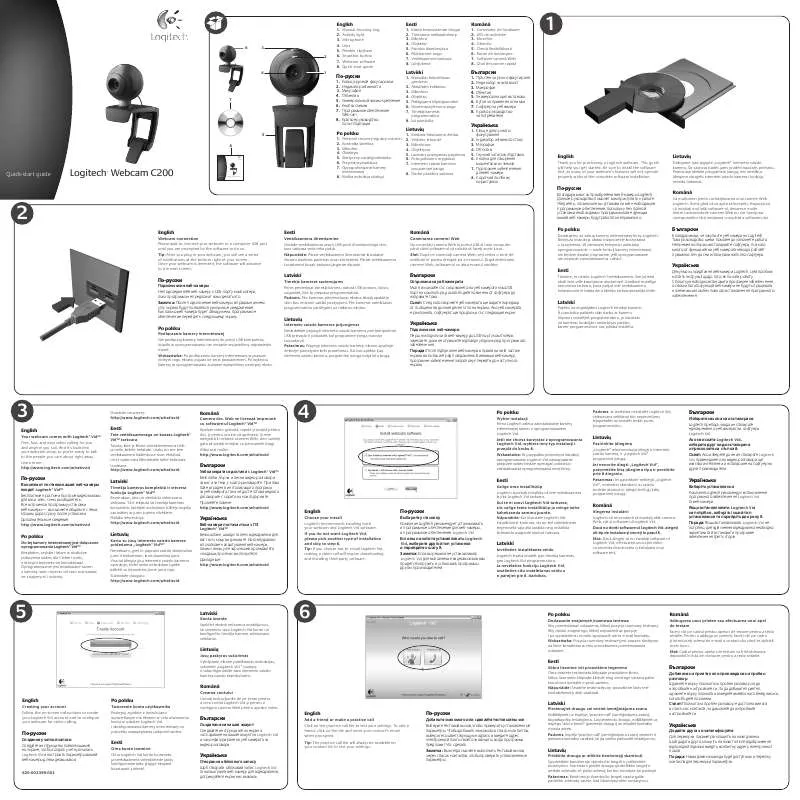 Mode d'emploi LOGITECH C200