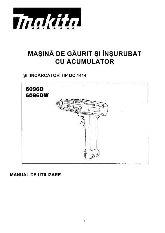 Mode d'emploi MAKITA 6096D