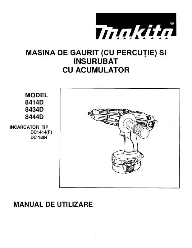 Mode d'emploi MAKITA 8414D