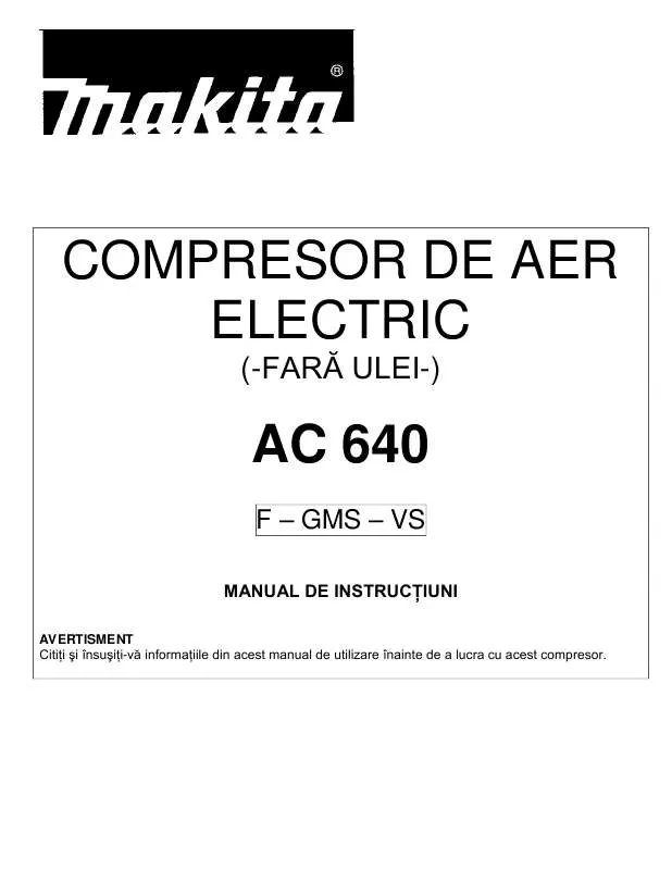 Mode d'emploi MAKITA AC640