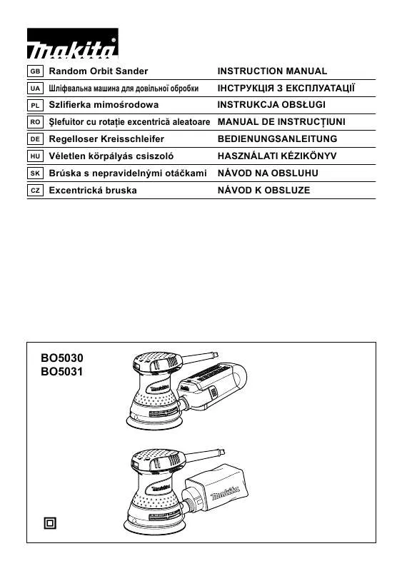 Mode d'emploi MAKITA BO5031