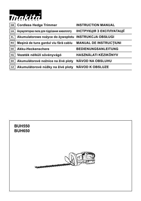 Mode d'emploi MAKITA BUH650