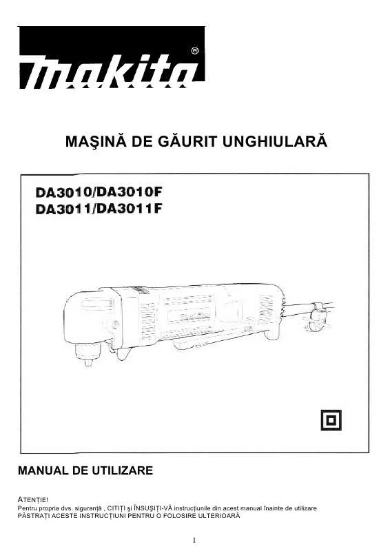 Mode d'emploi MAKITA DA3010F