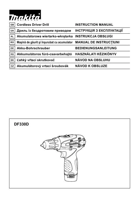 Mode d'emploi MAKITA DF330D