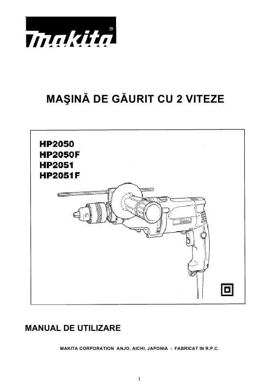 Mode d'emploi MAKITA HP2050F