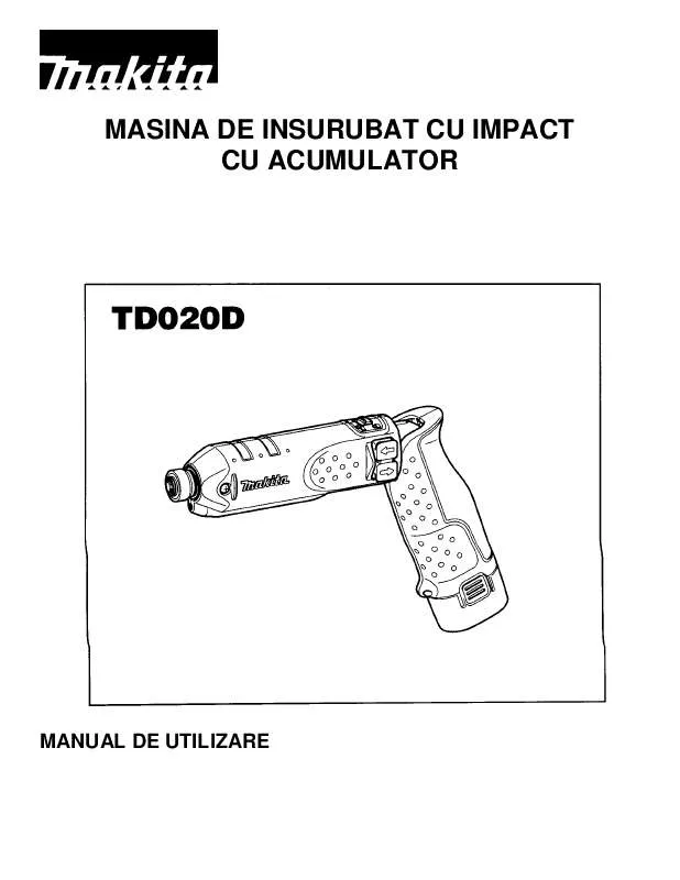 Mode d'emploi MAKITA TD020D