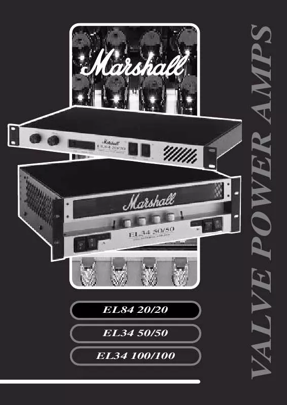 Mode d'emploi MARSHALL EL34 50