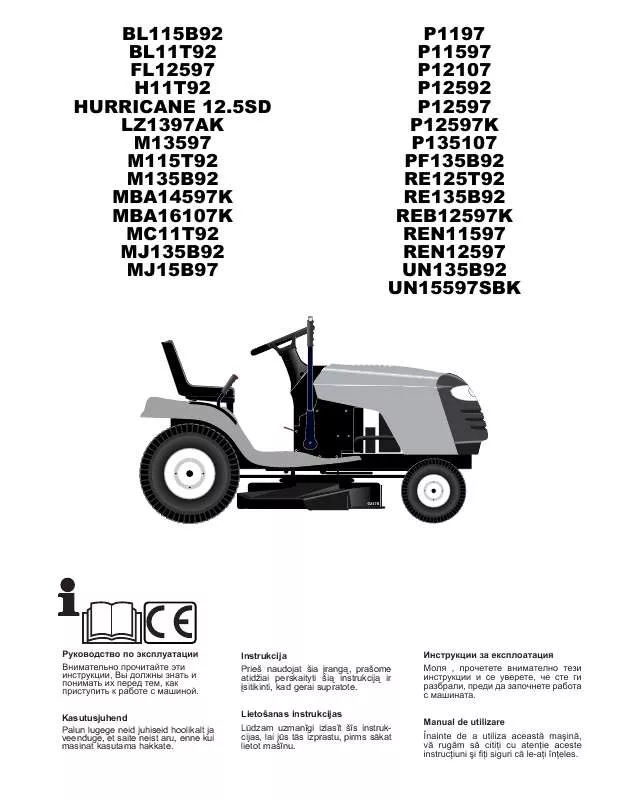 Mode d'emploi MCCULLOCH HURRICANE 12.5SD