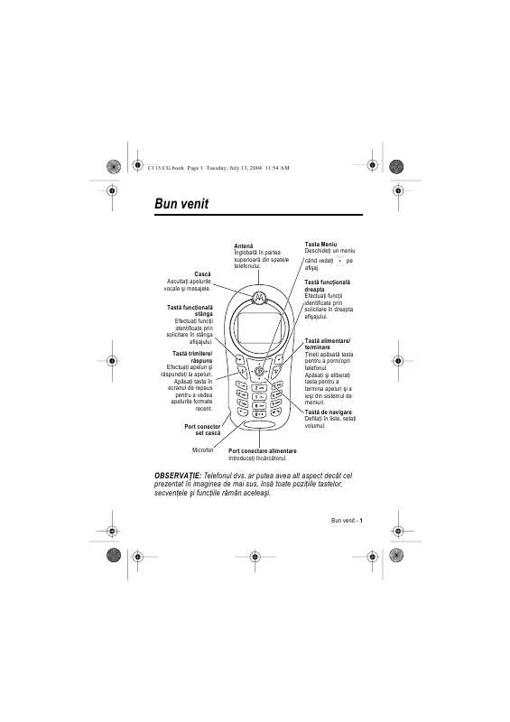 Mode d'emploi MOTOROLA C115