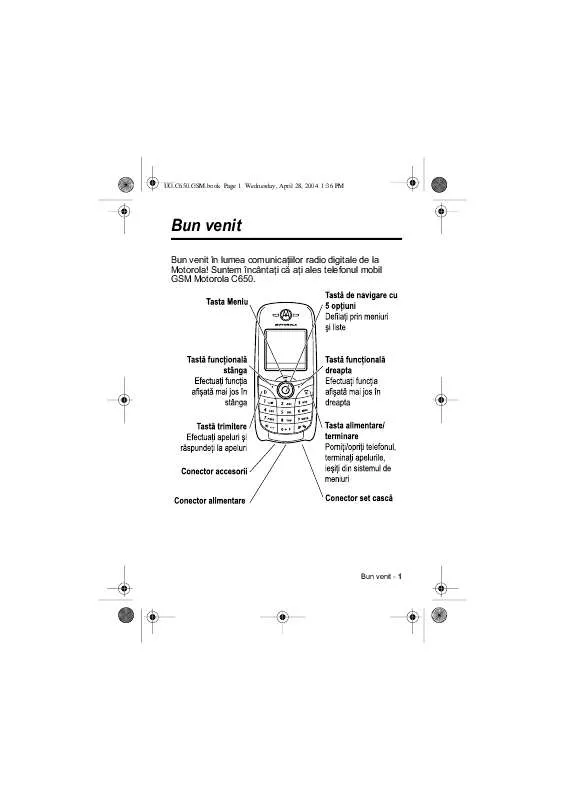 Mode d'emploi MOTOROLA C650