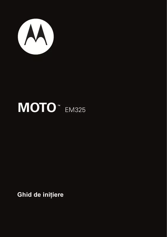 Mode d'emploi MOTOROLA MOTO EM325