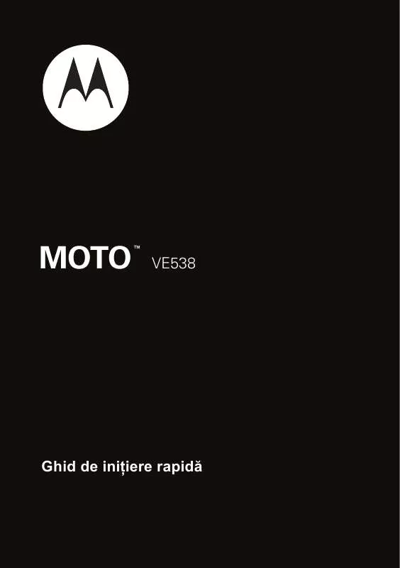 Mode d'emploi MOTOROLA MOTO VE538