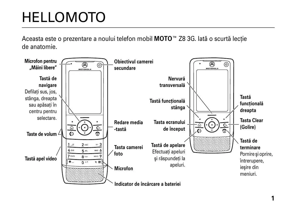 Mode d'emploi MOTOROLA MOTO Z8