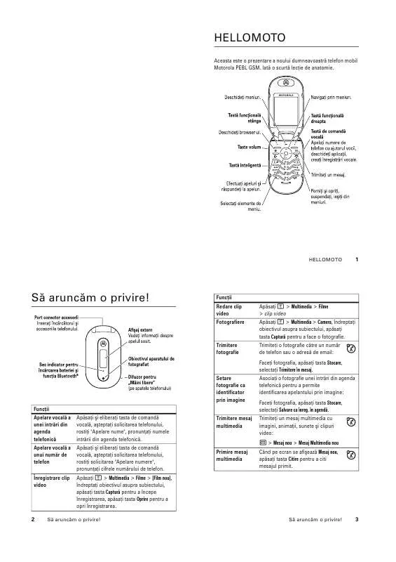 Mode d'emploi MOTOROLA MOTOPEBL U6