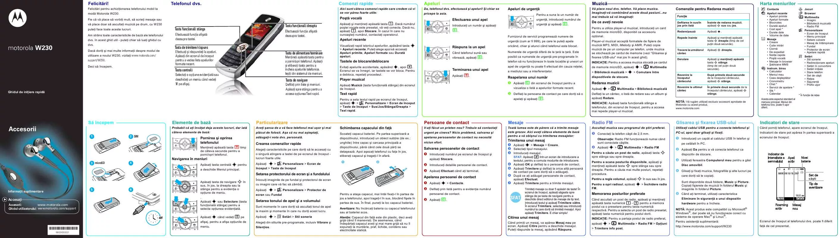 Mode d'emploi MOTOROLA W230