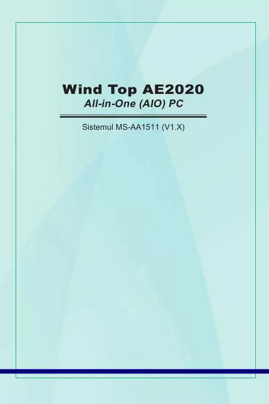 Mode d'emploi MSI WIND TOP AE2020