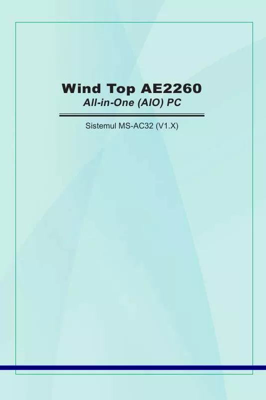 Mode d'emploi MSI WIND TOP AE2260