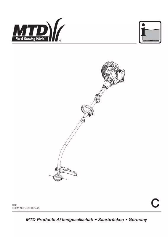 Mode d'emploi MTD 2-STROKE TRIMMER 500