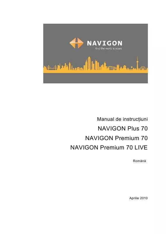 Mode d'emploi NAVIGON PREMIUM 70 LIVE