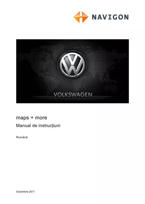 Mode d'emploi NAVIGON VOLKSWAGEN MAPS AND MORE