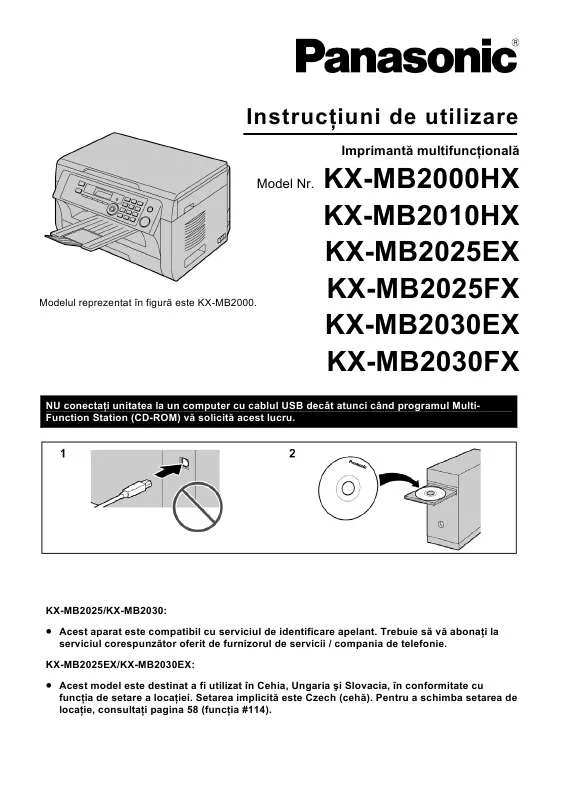 Mode d'emploi PANASONIC KX-MB2030