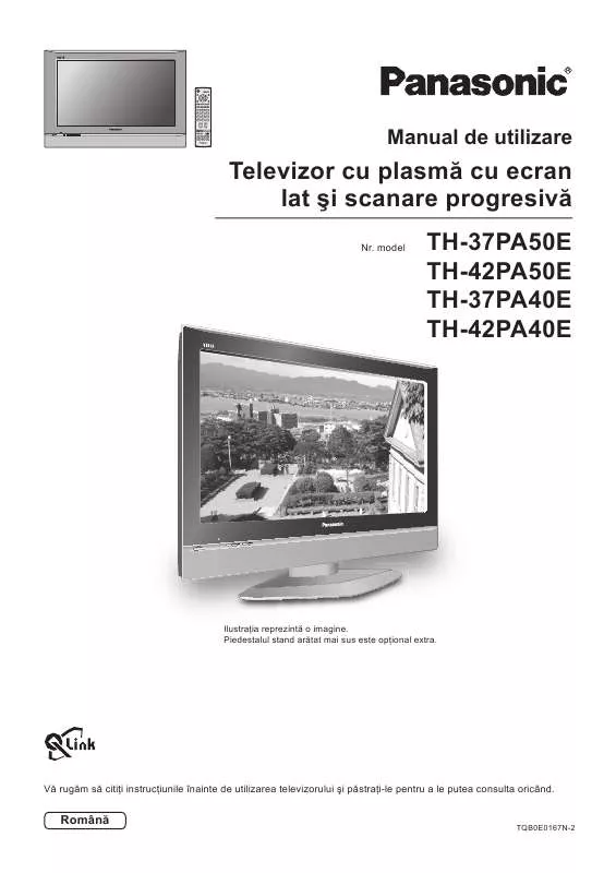 Mode d'emploi PANASONIC TH37PA50E