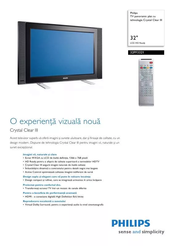 Mode d'emploi PHILIPS 32PF3321