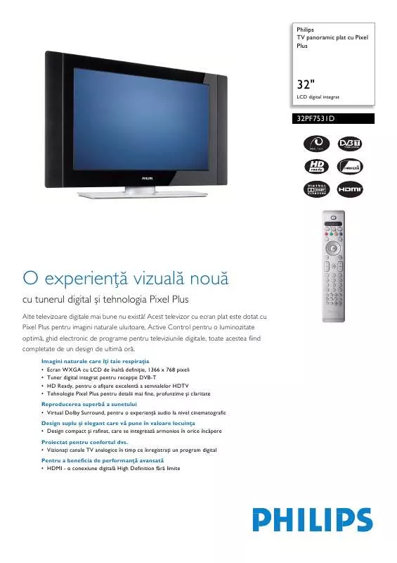 Mode d'emploi PHILIPS 32PF7531D