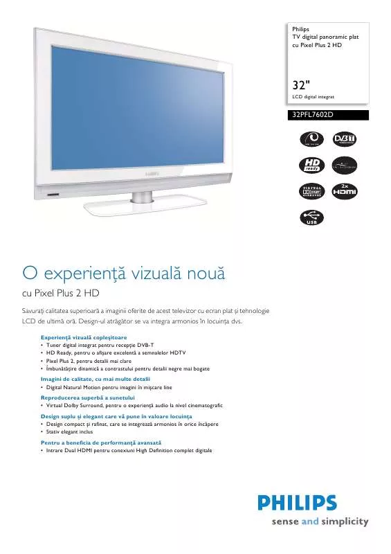 Mode d'emploi PHILIPS 32PFL7602D