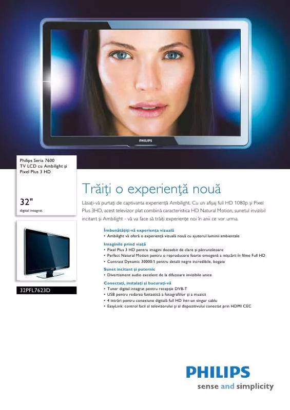 Mode d'emploi PHILIPS 32PFL7623D