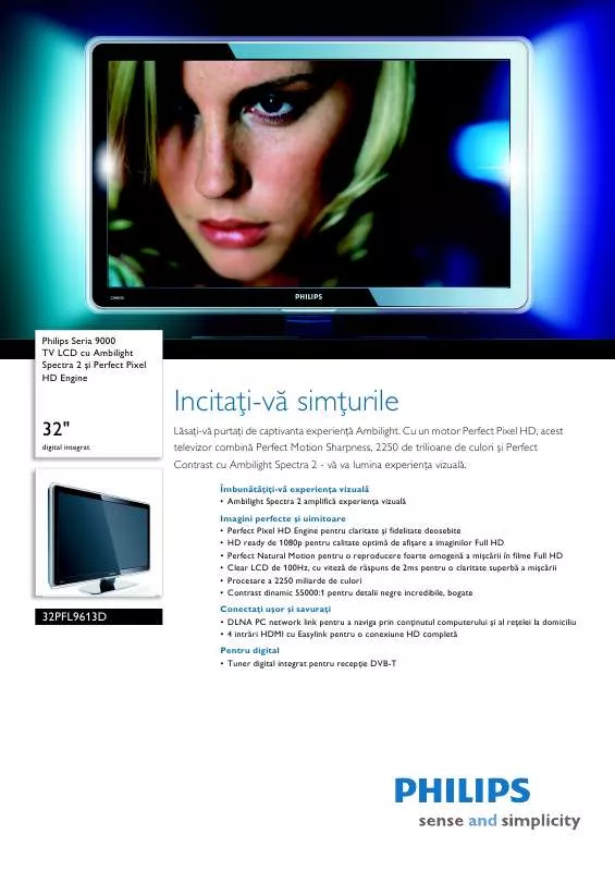 Mode d'emploi PHILIPS 32PFL9613D