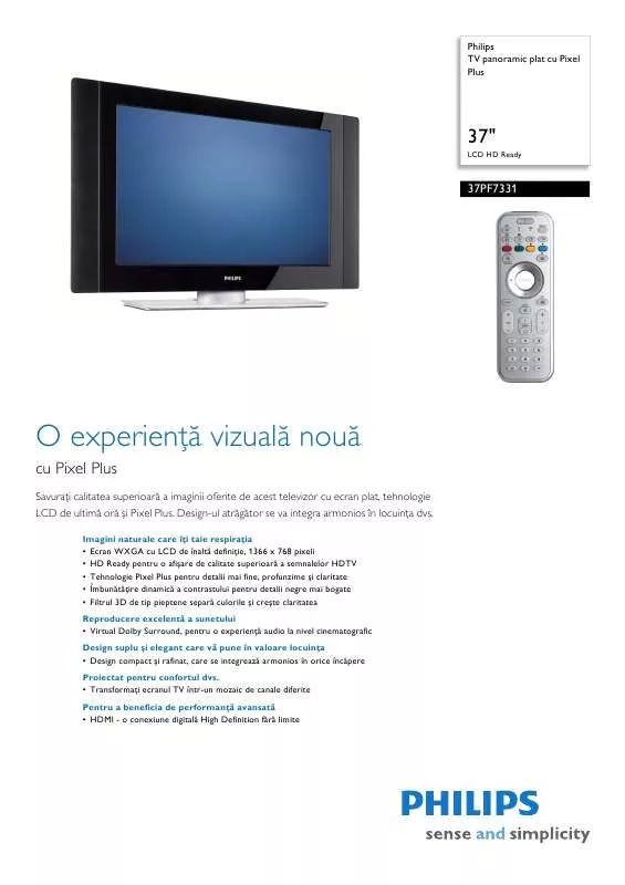 Mode d'emploi PHILIPS 37PF7331