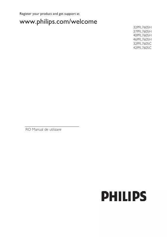 Mode d'emploi PHILIPS 37PFL7605H