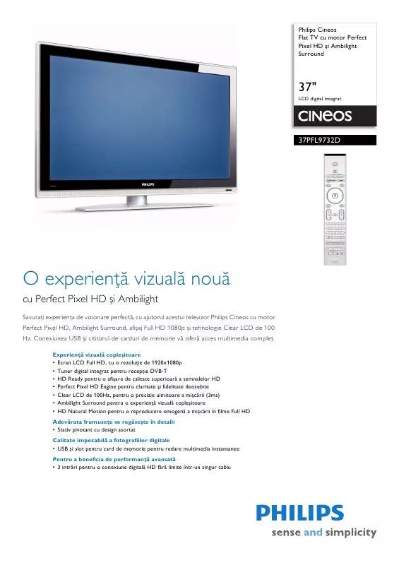 Mode d'emploi PHILIPS 37PFL9732D