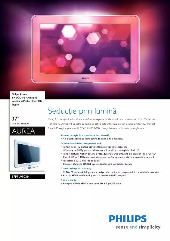 Mode d'emploi PHILIPS 37PFL9903H