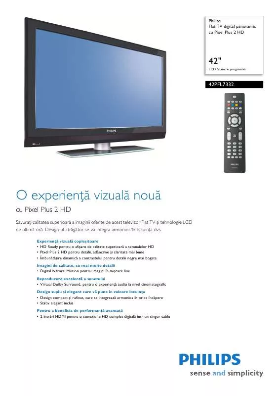 Mode d'emploi PHILIPS 42PFL7332