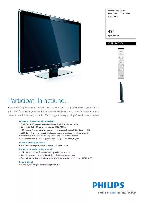 Mode d'emploi PHILIPS 42PFL7423D