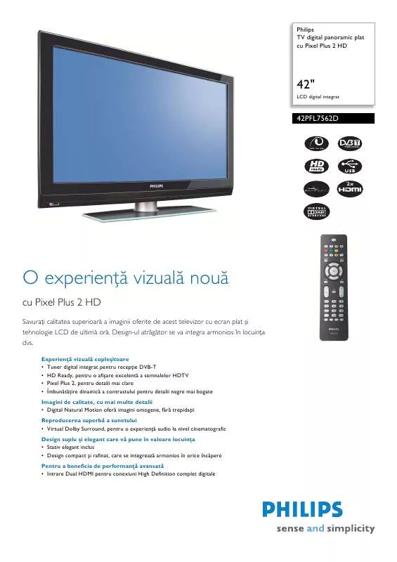 Mode d'emploi PHILIPS 42PFL7562D