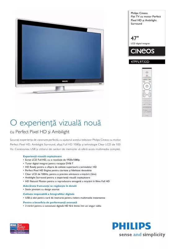 Mode d'emploi PHILIPS 47PFL9732D