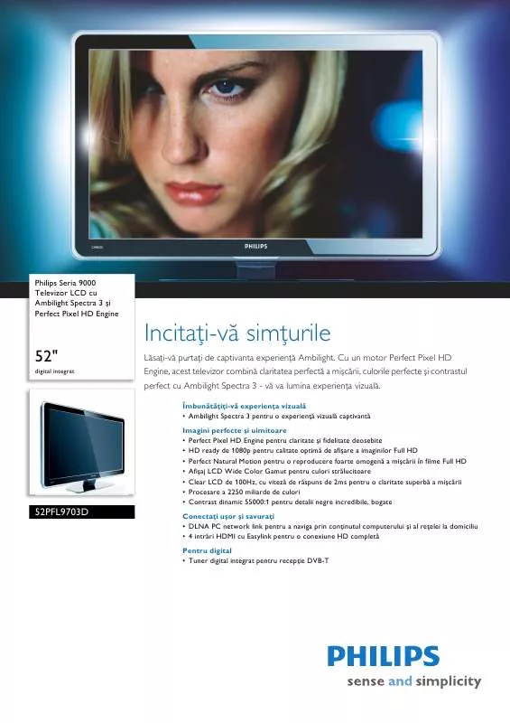 Mode d'emploi PHILIPS 52PFL9703D