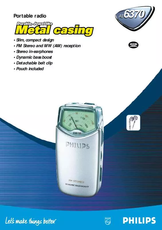 Mode d'emploi PHILIPS AE6370