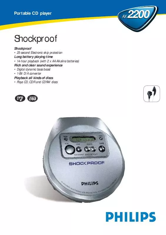 Mode d'emploi PHILIPS AX2200