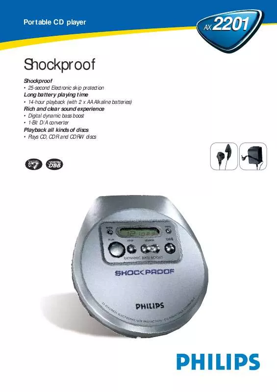 Mode d'emploi PHILIPS AX2201